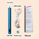 Juego de máquina de manicura portátil eléctrica, Mini taladro de uñas Led, cortador de brocas para quitar barniz de Gel, herramientas de pulido de pedicura de uñas