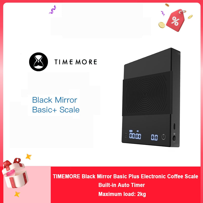 TIMEMORE Black Mirror Basic+ Electronic Coffee Scale Built-in Auto Timer Digital Espresso Smart Coffee Scale Kitchen Scale 2kg