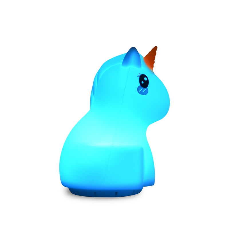 Silicone Dog Fox Unicorn Music Lamp Wireless Bluetooth Speaker Player USB Rechargeable RGB LED Night Light for Kids Baby Gift