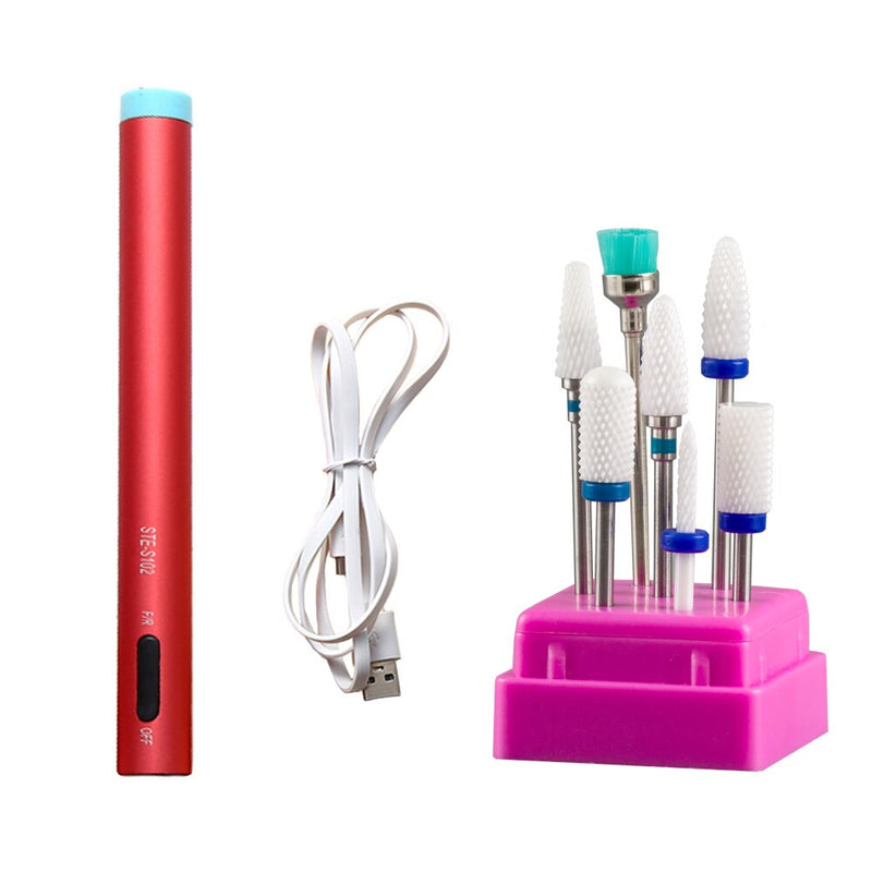 Electric Portable Manicure Machine Set Led Mini Nail Drill Pen Bits Cutter for Removing Gel Varnish Nail Pedicure Grinding Tools