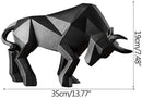 ERMAKOVA Resin Bull Statue Bison Sculpture Decoration Abstract Animal Figurine Room Desk Home Decoration Gift