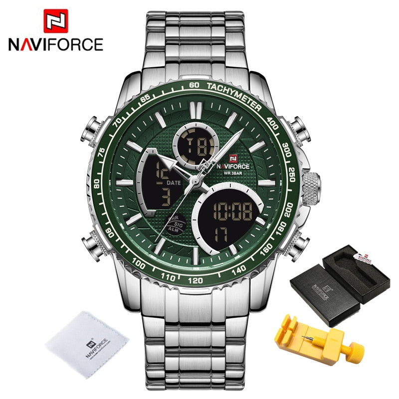 NAVIFORCE Herrenuhr Luxusmarke Digitale Sportuhren Herren Quarz Armbanduhr Männlich Leuchtende Wasserdichte Uhr Relogio Masculino