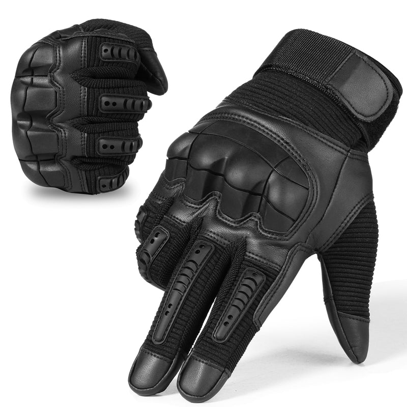 Touchscreen Tactical Rubber Hard Knuckle Vollfingerhandschuhe Military Army Paintball Airsoft Fahrradkampf PU Lederhandschuh Männer