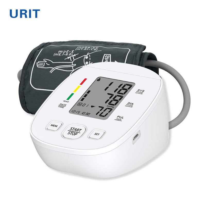 Digitales BP-Blutdruckmessgerät, Drucktonomete, automatisches Oberarmgerät, Pulsfrequenzüberwachungsmessgerät für das Heim-LCD-Display