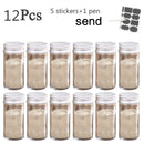 3-12 STÜCKE Set Gewürzglas Quadratischer Glasbehälter Gewürzflasche Küche Outdoor Camping Gewürzbehälter Glas Versiegeltes Glas