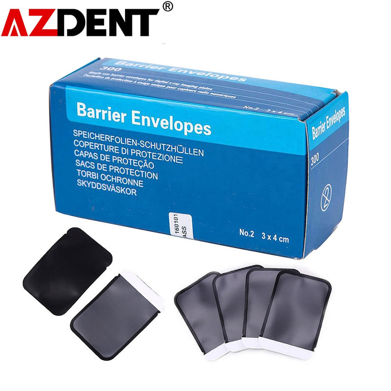 300Pcs Size 2 Dental X-Ray ScanX Barrier Envelopes Suitable For The Size Of 30x40 MM Teeth Piece