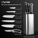 XITUO Kitchen Chef Set 4-8PCS Set Messer Edelstahl Messerhalter Santoku Utility Cut Cleaver Brot Schälmesser Schere