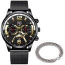 Luxus Herren Armbänder Uhren Mode Männer Edelstahl Mesh Gürtel Quarzuhr Business Casual Male Clock relogio masculino