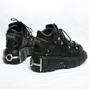 2020 Punk Stil Frauen Turnschuhe Lace-up 6 CM Plateauschuhe Frau Creepers Weibliche Casual Wohnungen Metalldekor Tenis Feminino