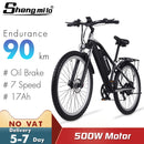 Shengmilo M90 Elektrofahrrad 500W Herren Mountainbike e Fahrrad Erwachsenes Elektrofahrrad Schneefahrrad 48V Lithiumbatterie Elektrofahrrad