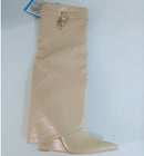 Ins Hot Spring Winter Great Quality Crocodile Print Upper Shoes Booty Knee High Pointy Toe Overlay Side Zip Damenstiefel 43