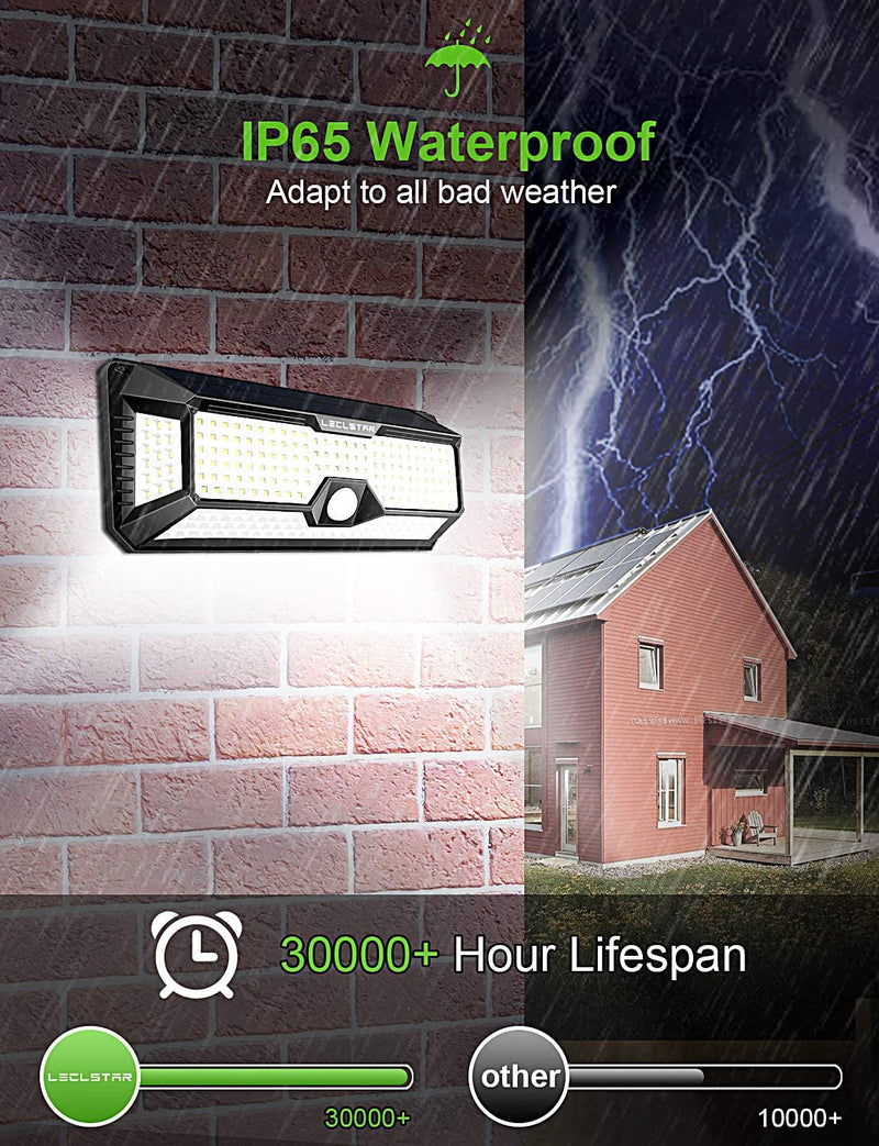 268 LED Reflector Solar Power Outdoor Light for Garden Decor Motion Sensor Street Wall Lamps Waterproof Patio Lighting Spotlight