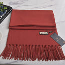 VISROVER neue 32 Farben Frau Winterschal Mode weibliche Schals Kaschmir handfeeling Winter Wraps einfarbig Winter Hijab Schal