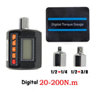 Neue Version 1/2 "1/4" 3/8 "Digitaler Drehmomentschlüssel-Adapter Professioneller elektronischer Drehmomentmesser für Fahrrad-Autoreparatur 0,3-200 Nm