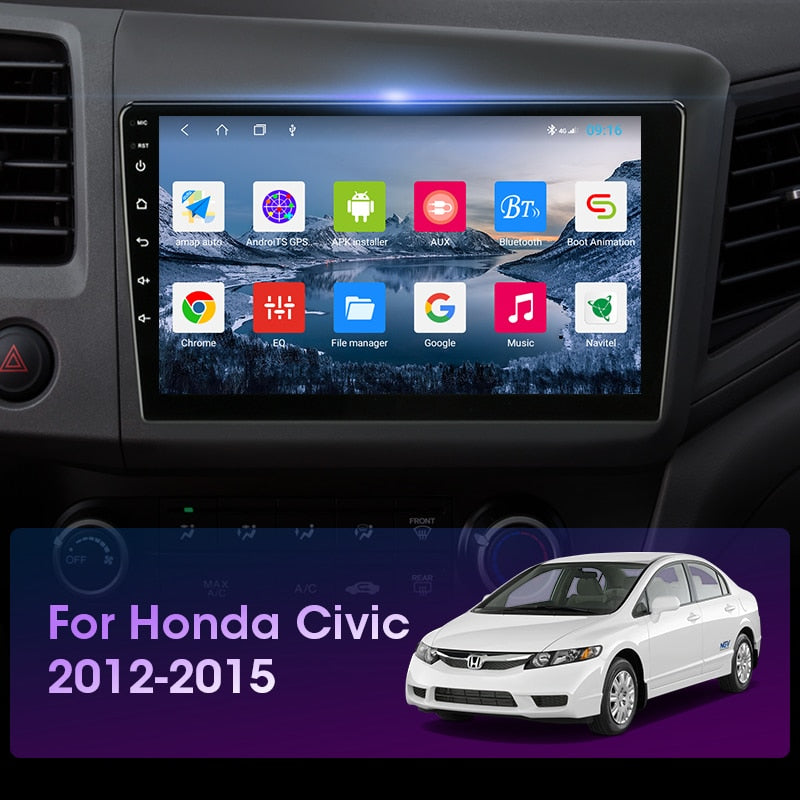 Vtopek 9" 4G Carplay DSP 2din Android 11.0 Autoradio Multimedia Video Player Navigation GPS für HONDA CIVIC 2012-2015 Haupteinheit