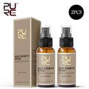 PURC 2pcs Fast Hair Growth Products Sets Nachwachsen Spray Haarpflege Kopfhautbehandlung Ingwerextrakt Verhindern Haarausfall Für Männer Frauen