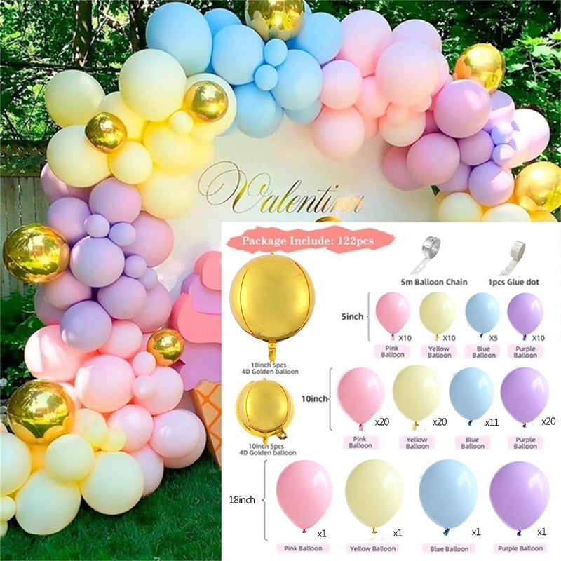 Hot Pink Balloon Garland Arch Kit Butterfly Stickers Chrome Rose Gold Latex Balloons for Birthday Wedding Baby Shower Decoration