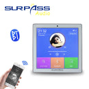 Smart Home Audio 2/4-Kanal-Bluetooth-Mini-Verstärker 4 '' Touchscreen-FM-Radio AUX-TF-Kartenfunktion im Wandverstärker