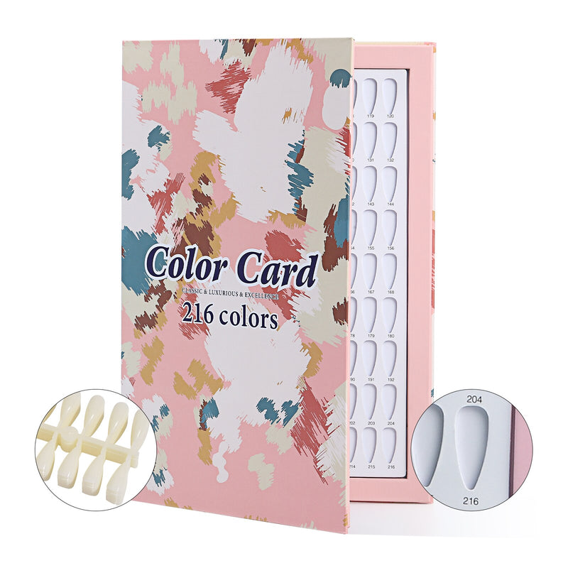 80 120 240 308 Colors PU Paper Nails Tips Card Nail Display Stand Case Model Nail Gel Polish Storage Box Nail Book Display
