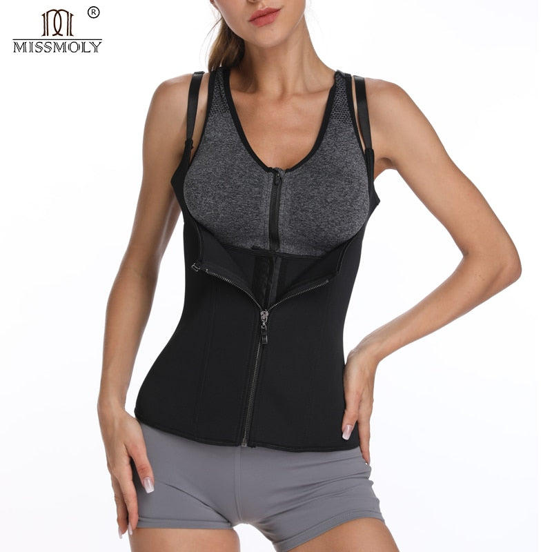 Körperformen Neopren Sauna Schweißweste Taillentrainer Abnehmen Trimmer Fitness Korsett Workout Thermo Modellierband Shapewear