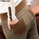 Kleidung S-4XL Frauen-Bleistift-Hosen-hohe Taillen-dünner dicker Samt-warme Winter-Gamaschen Jeggings Legins Feminina-Hose 90H