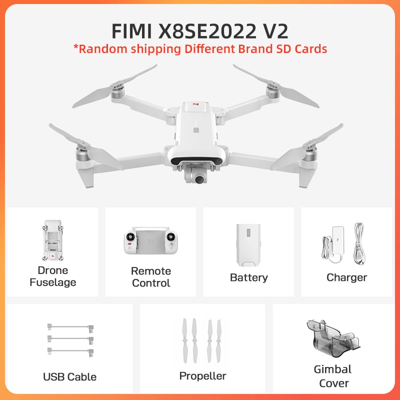 FIMI X8SE 2022 Kamera Drohne 4K professionelle Quadcopter Kamera RC Hubschrauber 10KM FPV 3-Achsen Gimbal 4K Kamera GPS RC Drohne Neu