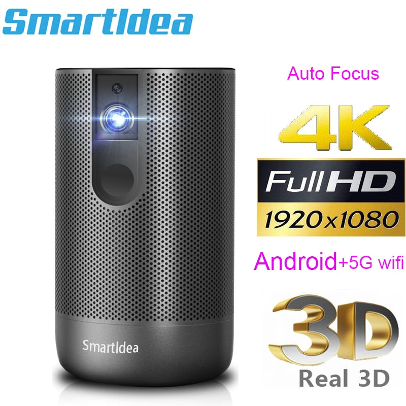 Smartldea D29 native1920x1080 Full HD Projector Android OS (2G+16G) 5G wifi DLP Proyector support 4K 3D ZOOM video game Beamer