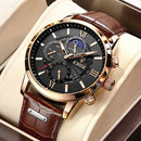 2022 Herrenuhren LIGE Top-Marke Luxus Herren Armbanduhr Herren Leder Quarzuhr Sport Wasserdicht Herren Uhr Relogio Masculino