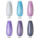 Beautilux Gel-Nagellack-Set Platinum Glitter Bling Gloss Holographic Mermaid Semi Permanent Nails Gels Lack Nagellack