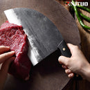 Cuchillo de Chef XITUO completo Tang, cuchillos de cocina de acero revestidos de alto carbono forjados a mano, cuchillo de carnicero ancho para filetear