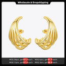 ENFASHION Geometrische Linien Ohrstecker Für Frauen Gold Farbe Metall Conch Ohrringe Modeschmuck 2020 Geschenke Kolczyki E201182