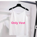 2021 Autumn New Suit Jacket Suspender Pants Three-piece Women&