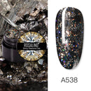 ROSALIND Gel-Nagellack-Set Shiny Platinum Nails Art für die Maniküre Nail Gel Lak UV-Farben Top Base Coat Primer Hybrid-Lacke