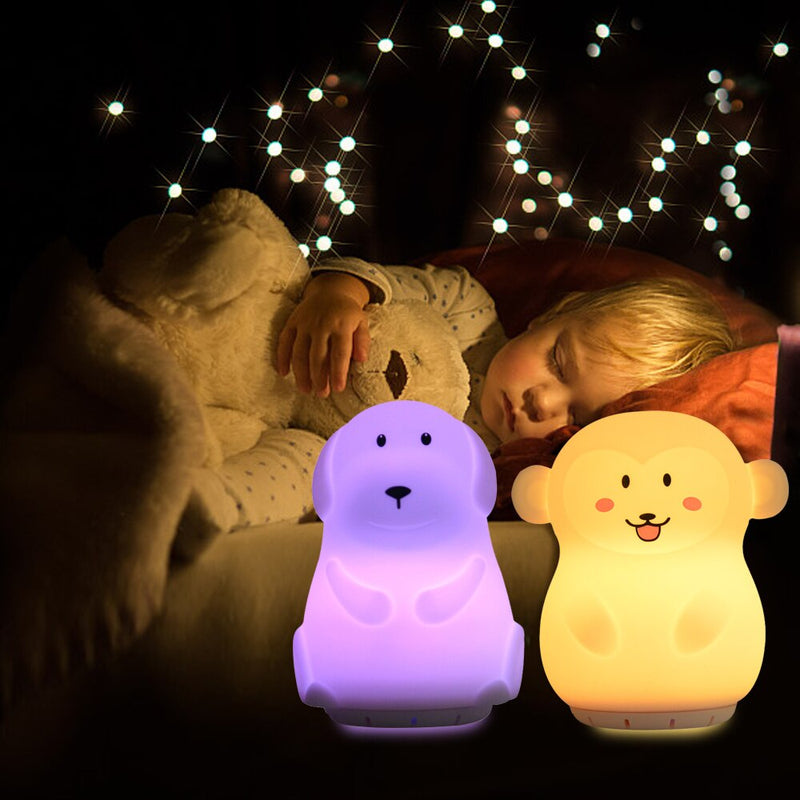 Silikon Hund Fuchs Einhorn Musik Lampe Drahtloser Bluetooth Lautsprecher Player USB Wiederaufladbares RGB LED Nachtlicht für Kinder Baby Geschenk