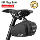 ROCKBROS Regendichte Fahrradtasche Stoßfeste Fahrradsatteltasche für reflektierende hintere große Kapazität Sattelstütze MTB Fahrradtasche Zubehör