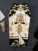 Neu kommender europäischer Frauen-Sommer-Druck-Bleistift-Rock-hohe Ausdehnungs-Persönlichkeits-Midi-Beleg-Hüfte-Rock-weiblicher Herbst