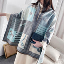 Luxus Winter Kaschmir Schal Frauen 2022 Design Warme Pashmina Decke Pferd Schals Weibliche Schal Wraps Dicken Foulard Bufanda