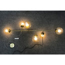 Moderne Kronleuchter Messing Glaskugel Beleuchtung für Wohnzimmer Esszimmer Kunst Dekoration Restaurant Schwarz Hängelampe Haus Glanz