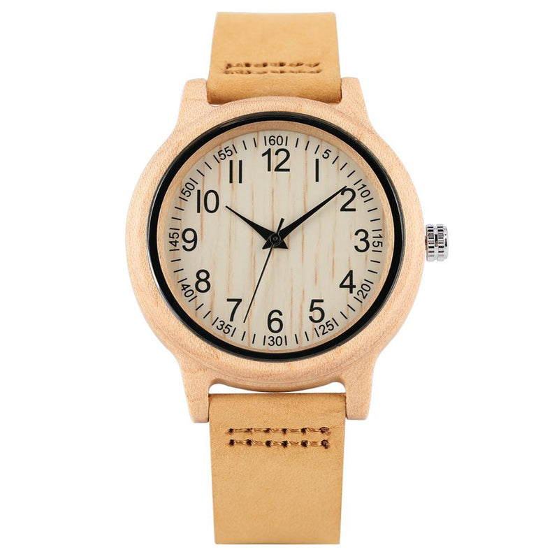 Reloj de madera para mujer, reloj de madera de bambú Natural, relojes de primeras marcas de lujo, reloj de cuarzo para mujer, reloj de vestir, brazalete de madera como los mejores regalos