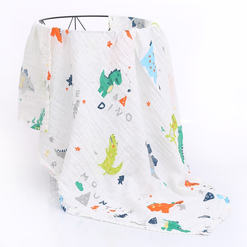 Manta de muselina de 2 capas de 120cm x 110cm, manta de gasa de bambú para bebé, mantas para bebé recién nacido, bata de muselina para bebé