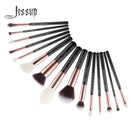Jessup Make-up-Pinsel-Set Foundation Buffer Shader Brush 15pcs Black/Rose Gold Natural-Synthetic Hair Kисти для Mакияжа