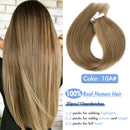 AW-Klebeband aus Echthaar, gerade Verlängerungen, schwarz, braun, unsichtbar, nahtlos, keine Remy-Hauteinschlagfaden, europäische Naturhaarverlängerung