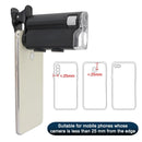 60X/100X Handy-Mikroskop mit Handyclip-Taschenlupe LED-UV-Licht f/ Jade-Identifikation