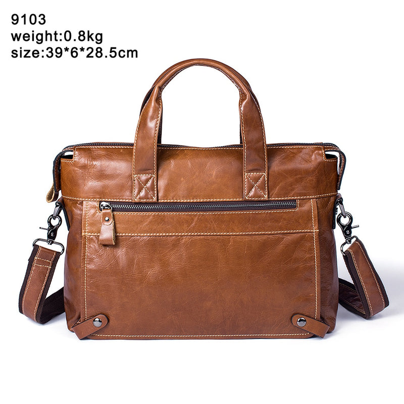 WESTAL Men&#39;s Leather Handbags Totes Bags Men Leather Laptop Bags Men&#39;s Shoulder Bag Business Briefcases Crossbody Messenger Bag