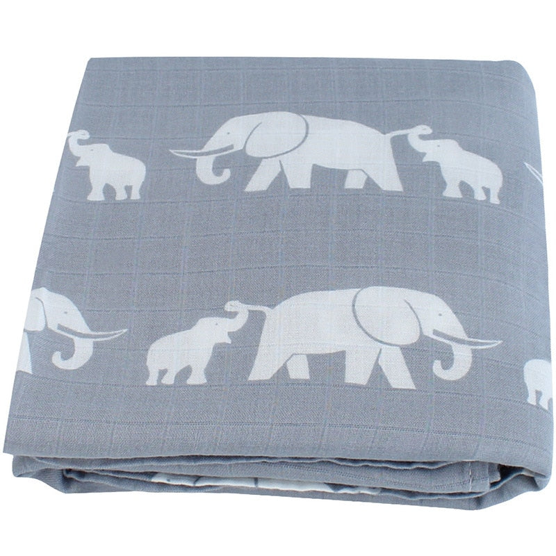 Muselina de bambú orgánico Swaddle 120 X 120 Manta de gasa de algodón Swaddle Mantas de bebé Recién nacido