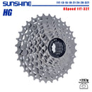 SUNSHINE Fahrradkassette 8/9/10/11/12Speed ​​Freilauf 32/36T/40T/42T/46T/50T/52T Ritzel HG Struktur Schwungrad Für SHIMANO/SRAM