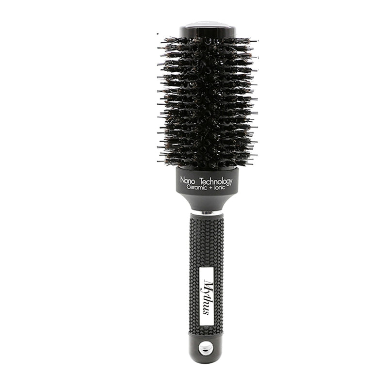 Mythus Professional Nano Technology Ceramic Ionic Hair Round Brush Boar Bristle Antistatic Heat Resistant Hair Curling Brushes