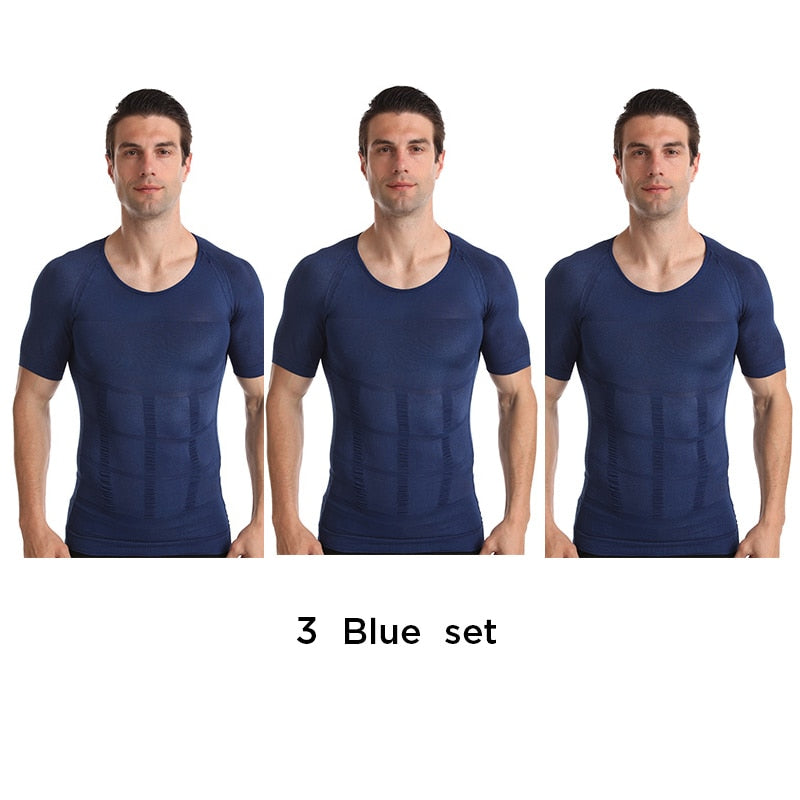 2021 Herren Shapewear Cooling T-Shirt Compression Body Shaper