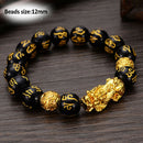 Reichtum und Glück Chinesisches Fengshui Pixiu Armband Unisex Armband Männer Frauen Armbänder Obsidian Perlen Armband Schmuck Geschenk