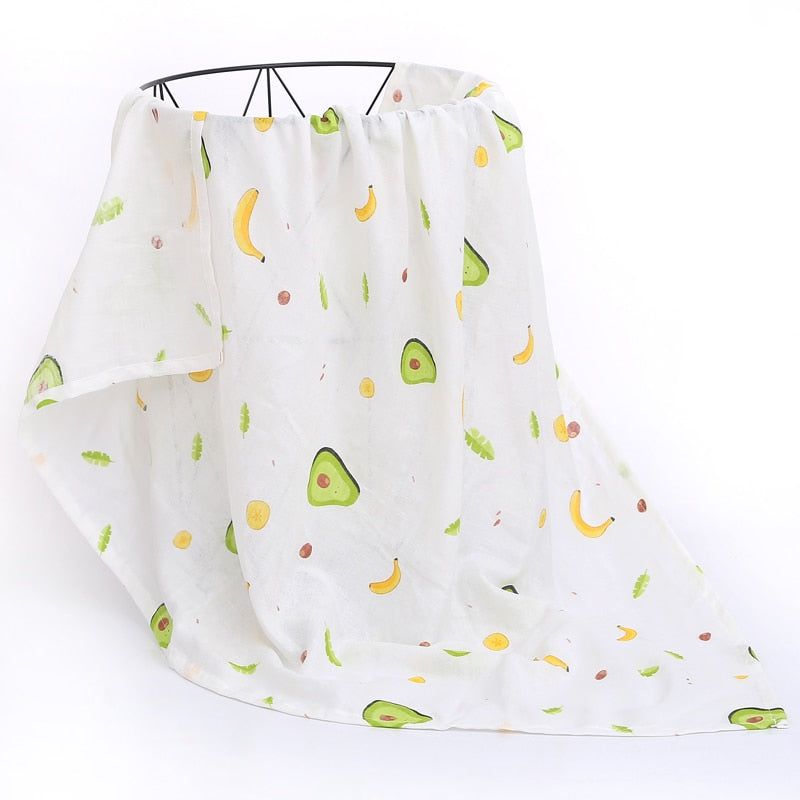 120cm*110cm 2 Layer Muslin Blanket Gauze Bamboo Baby Swaddle Blankets Newborn Baby Muslin Battaniye